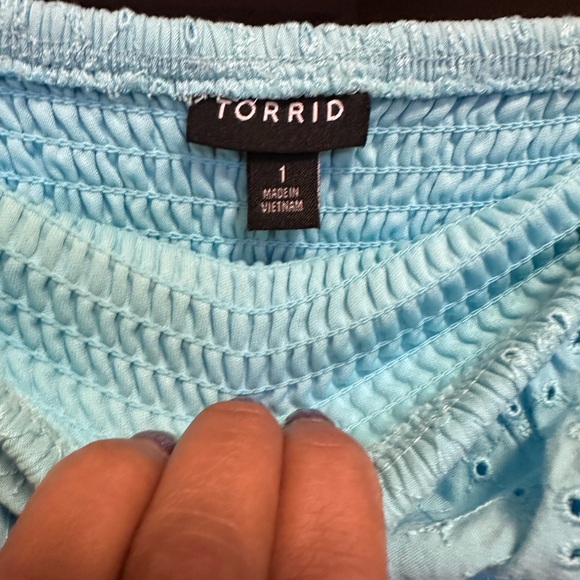 Torrid Sky Blue Eyelet Dress - Picture 3 of 4